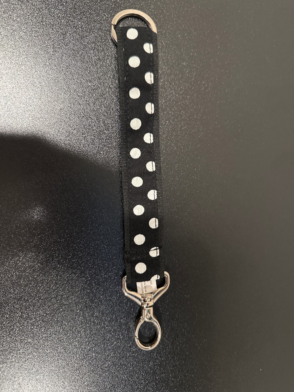 Hang-It-Up Key Fob Black Polka Dot